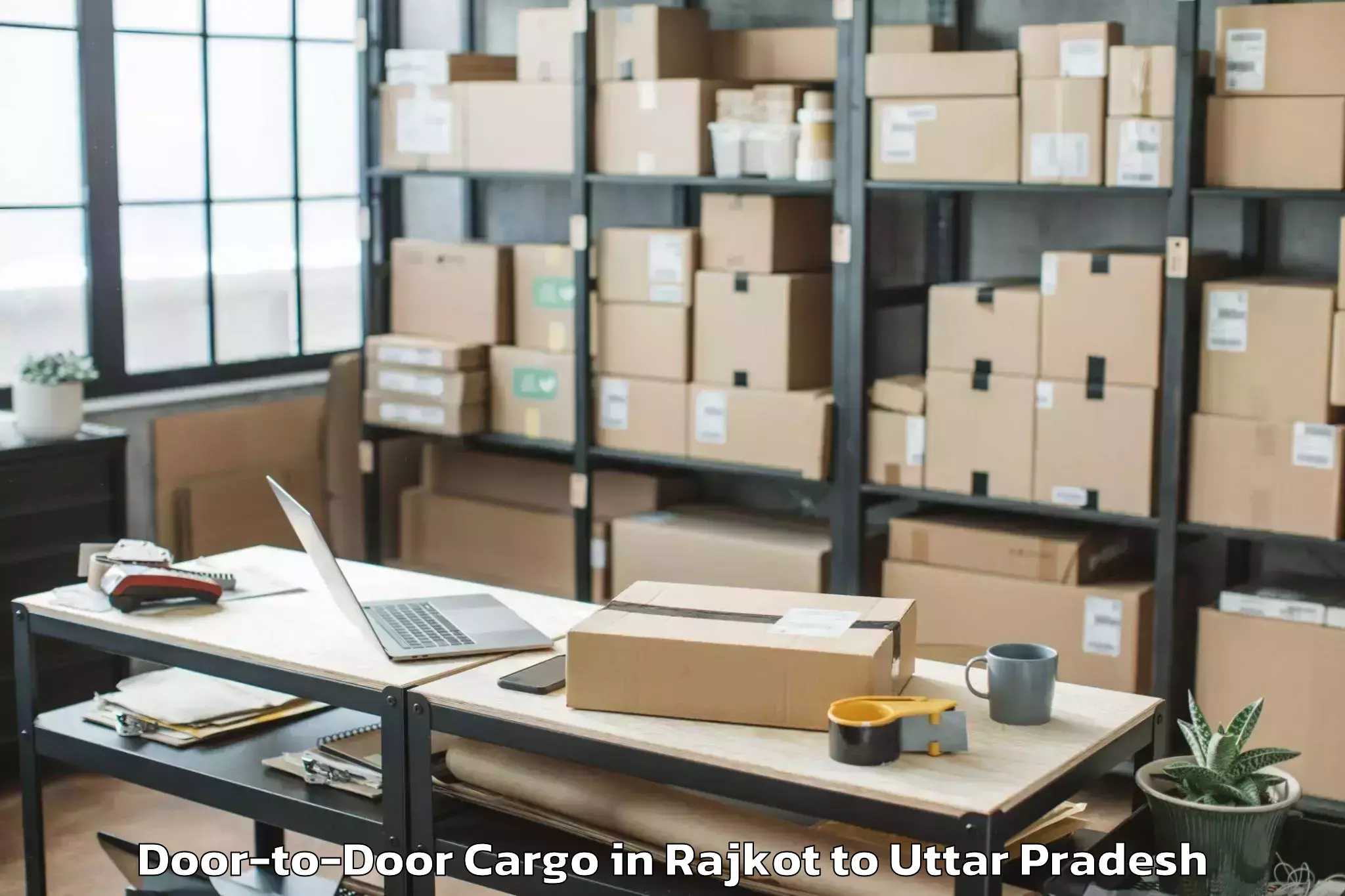 Professional Rajkot to Mubarakpur Door To Door Cargo